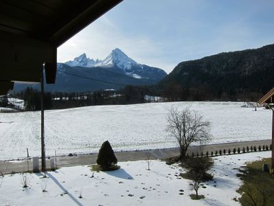 Blick auf den winterlichen Watzmann