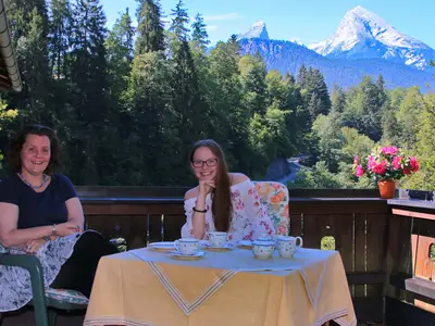 Terrasse mit Blick auf den "Watzmann"