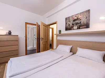 Schlafzimmer mit Doppelbett Fewo Leni