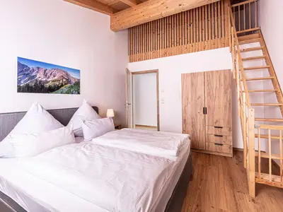 Schlafzimmer mit Doppelbett Fewo Eder's Watzmannblick