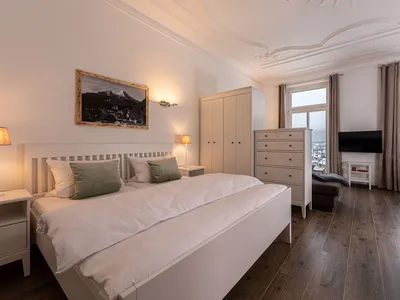 Schlafbereich mit Doppelbett Fewo Schönblick