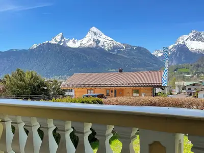 Balkon mit Blick auf den Watzmann Fewo Schönblick