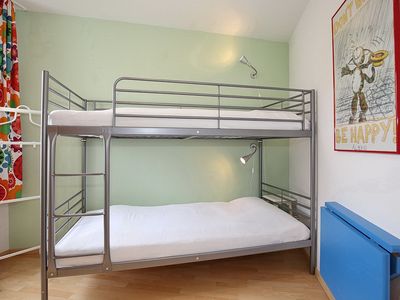 drittes Schlafzimmer mit Etagenbett im EG