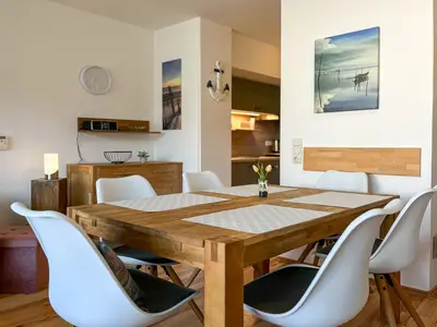 Essbereich im Wohnzimmer