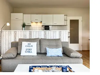Wohnzimmer mit Küchenzeile