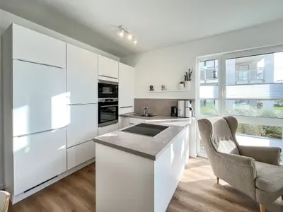 Wohnzimmer mit Küche