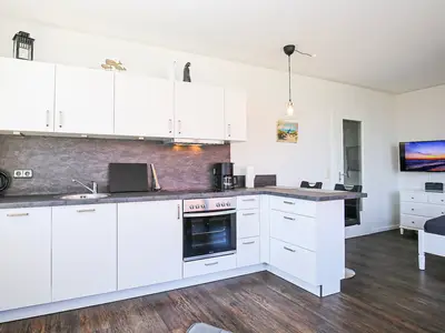 Wohnbereich mit Blick zur Küche