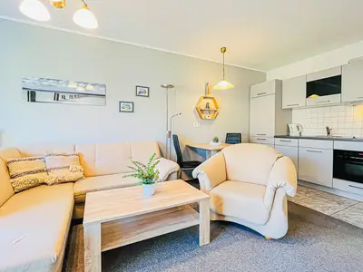 Wohnzimmer mit Küchenzeile