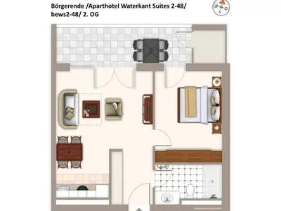 Ferienwohnung für 4 Personen (49 m²) in Börgerende-Rethwisch 9/10