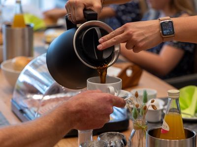 Leckerer Kaffee beim Frühstück