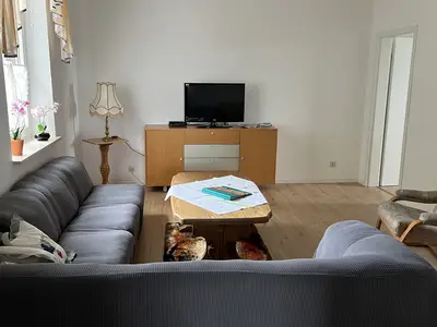 Wohnzimmer in der Ferienwohnung Freizeit am See