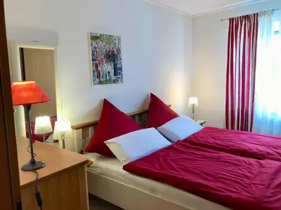Schlafzimmer in der Ferienwohnung Glenz in Borken