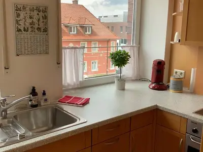 Küche in der Ferienwohnung Glenz in Borken