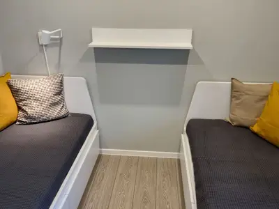 Wohnzimmer mit Kojenbetten