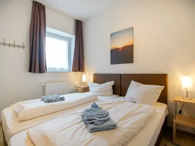 Zweites Schlafzimmer, mit Boxspringbett