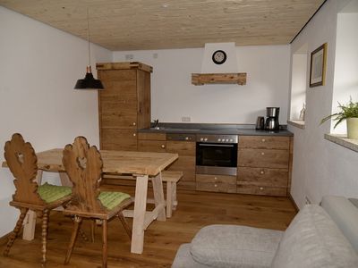 Mühlradstube Küche mit Couch