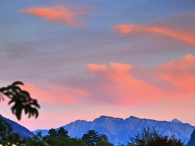 Ferienwohnung Kaiserblick - Abendrot über dem Kaisergebirge