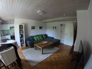 Wohnzimmer mit gemütlichen Sofa