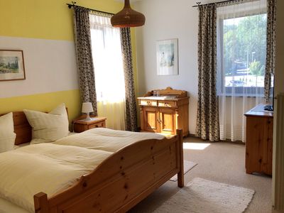 Ferienwohnung Riesenkopf Schlafzimmer mit Doppelbett