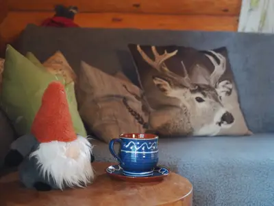 gemütliches Wohnzimmer Sofa