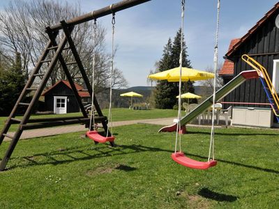 der Spielplatz direkt an der Haustür