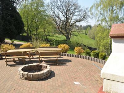 Blick vom Grillplatz in die Berge