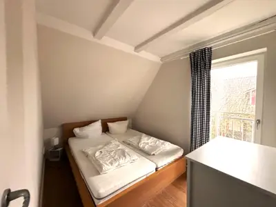 die Schlafzimmer befinden sich in der oberen Etage