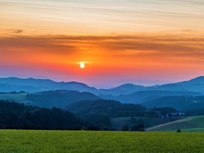 Sonnenuntergang 50m vom Haus entfernt