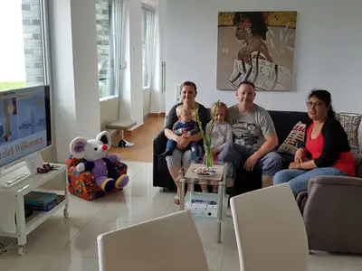 Familie Schroeder aus Köln mit Fr. Newerla