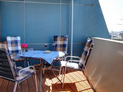 Das Frischluftreich im Aussichtsreich: die salzige Seeluft auf dem Balkon lässt das Urlaubsfeeling komplett werden.