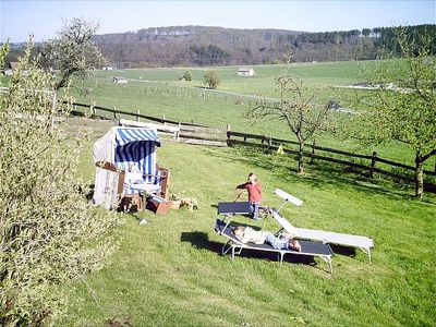 Ferienwohnung im Haus am Wald - Garten