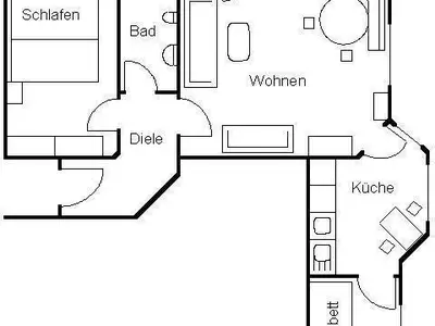 Grundriss der Wohnung