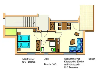 Grundriss Ferienwohnung