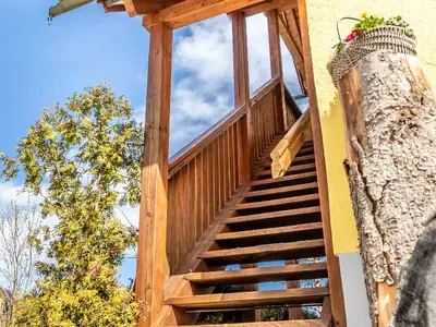 Abendrot Treppenaufgang zur FeWo