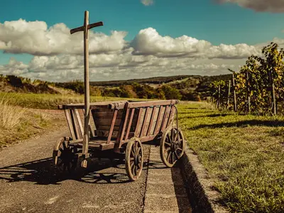 Mit dem Bollerwagen unterwegs Mit dem Bollerwagen unterwegs