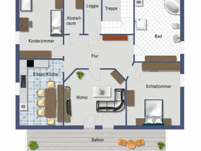 Grundriss der Ferienwohnung Maria Waldblick