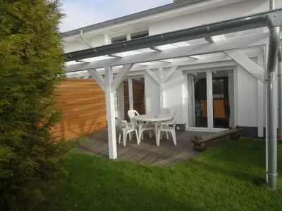 Ferienwohnung Mond im Haus Struve überdachte Terrasse
