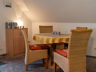 Essecke im Wohnzimmer