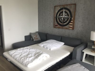 Schlafcouch im Wohnzimmer