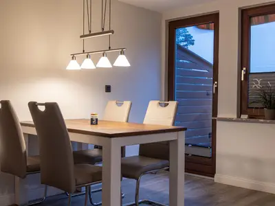 Essbereich im Wohnzimmer