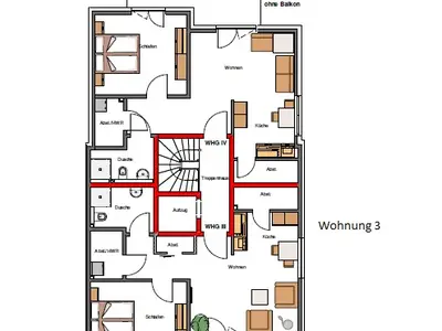 Grundriss Wohnung 3