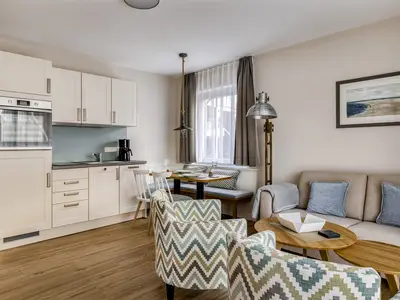 Wohnzimmer mit Küchenzeile