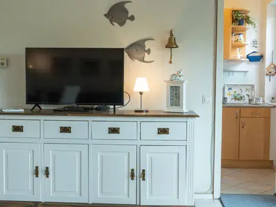 Wohnzimmer mit Blick zur Küche