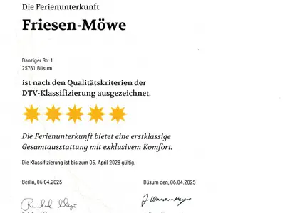 Aktuelle DTV-Urkunde vom 06.04.2025