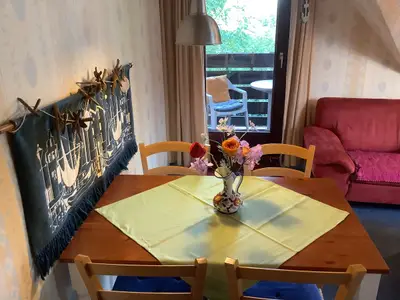 Essbereich im Wohnzimmer