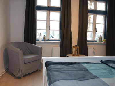 Doppelzimmer1  mit Blick in den Hafen_Fewo 4