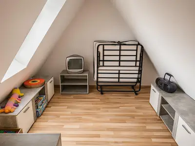 Spielecke im Kinderzimmer im Dachgeschoss