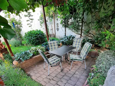 Ferienwohnung Fritz Dreyer Sitzplatz im Schatten