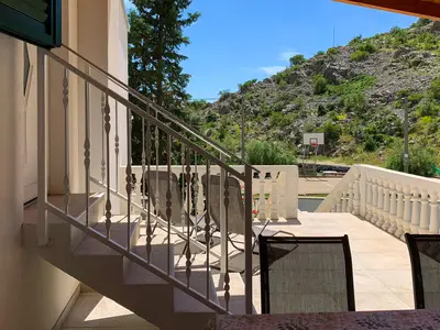 outside