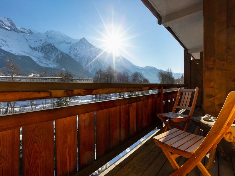 Spektakuläre Ausblicke auf den Mont Blanc vom Balkon